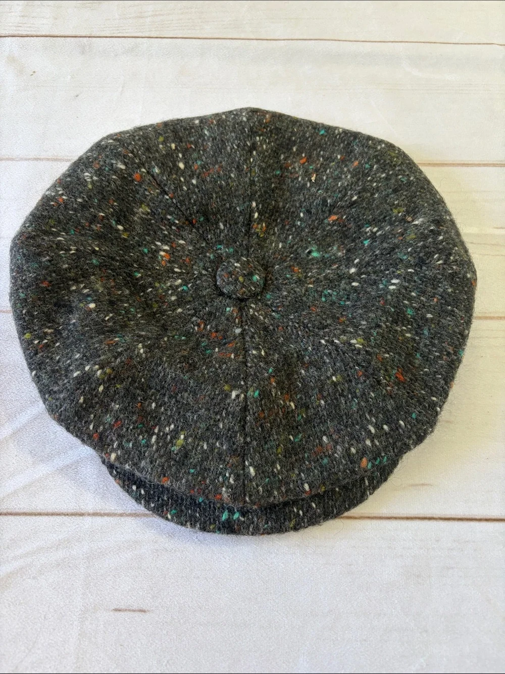 City Sport Men's Dark Gray Tweed Newsboy Cap